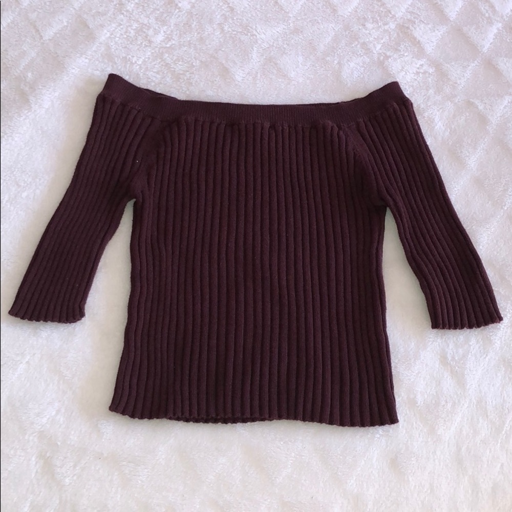 Kendall & Kylie Off the Shoulder Crop Top